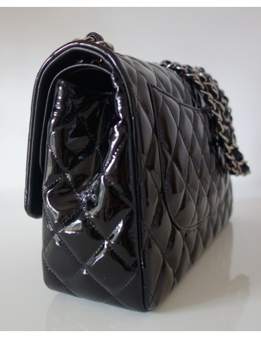 SAC CHANEL CLASSIQUE GM NOIR VERNI SAC CHANEL CLASSIQUE GM NOIR VERNI