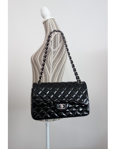 SAC CHANEL CLASSIQUE GM NOIR VERNI SAC CHANEL CLASSIQUE GM NOIR VERNI