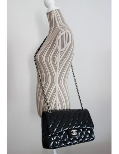 SAC CHANEL CLASSIQUE GM NOIR VERNI SAC CHANEL CLASSIQUE GM NOIR VERNI