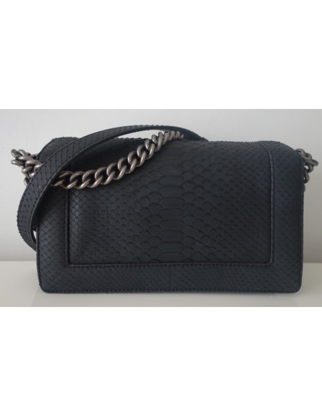 SAC CHANEL BOY PYTHON NOIR