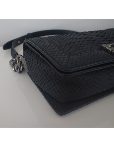 SAC CHANEL BOY PYTHON NOIR