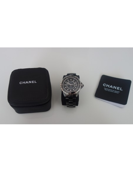 MONTRE CHANEL J12 38MM INDEX DIAMANTS