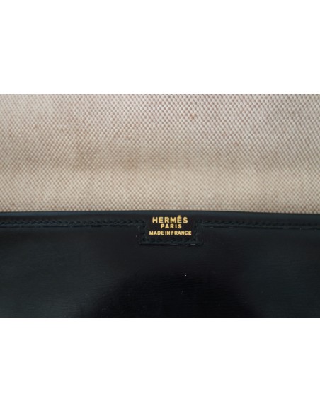 POCHETTE JIGE HERMES CUIR NOIR