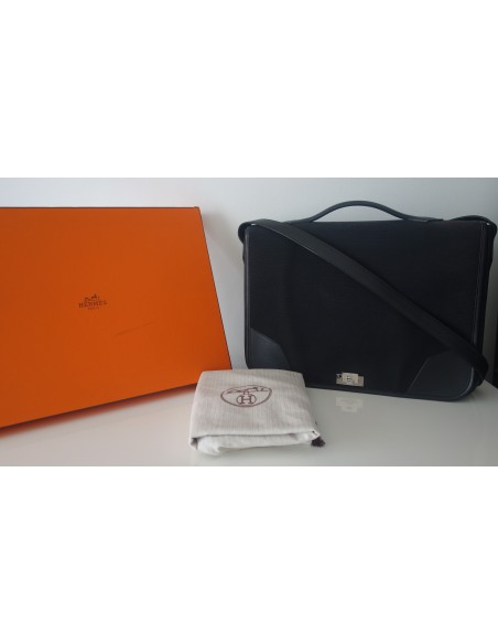 PORTE DOCUMENT HERMES NOIR