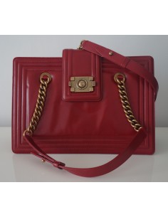 SAC CHANEL SHOPPING BOY ROUGE