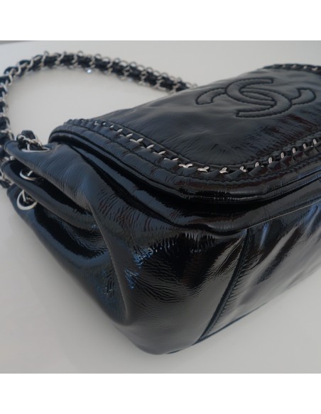 SAC CHANEL CHAIN AROUND NOIR VERNI