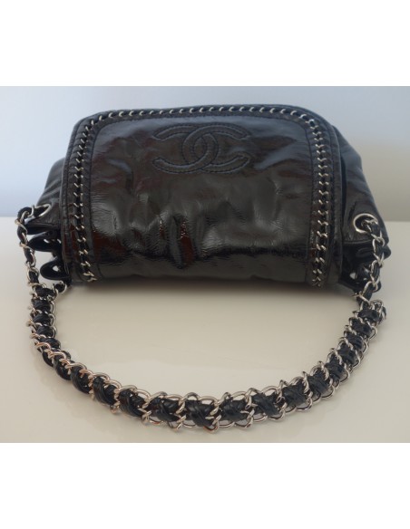 SAC CHANEL CHAIN AROUND NOIR VERNI