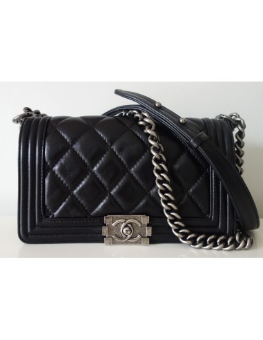 SAC CHANEL BOY MEDIUM CUIR NOIR