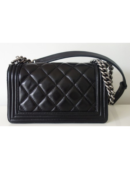 SAC CHANEL BOY MEDIUM CUIR NOIR