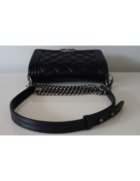 SAC CHANEL BOY MEDIUM CUIR NOIR