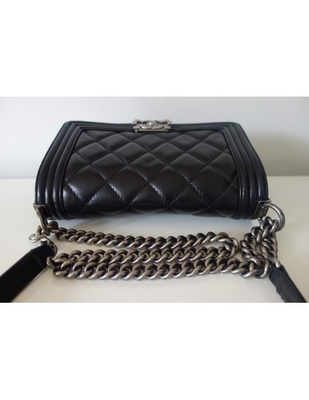 SAC CHANEL BOY MEDIUM CUIR NOIR