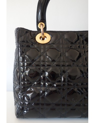 SAC LADY DIOR MEDIUM VERNI NOIR SAC LADY DIOR MEDIUM VERNI NOIR