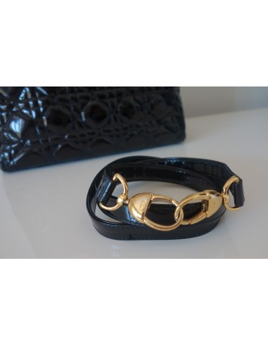 SAC LADY DIOR MEDIUM VERNI NOIR SAC LADY DIOR MEDIUM VERNI NOIR