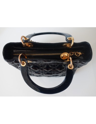 SAC LADY DIOR MEDIUM VERNI NOIR SAC LADY DIOR MEDIUM VERNI NOIR