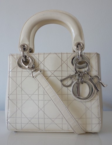 SAC LADY DIOR IVOIRE PM