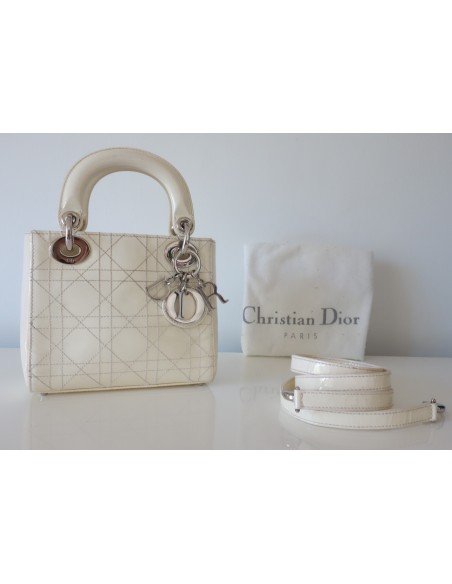 SAC LADY DIOR IVOIRE PM