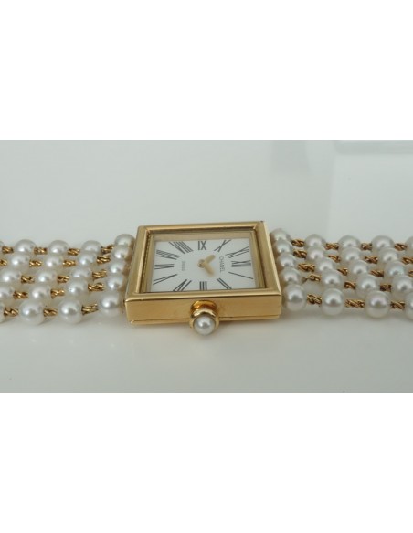 MONTRE CHANEL MADEMOISELLE OR ET PERLES