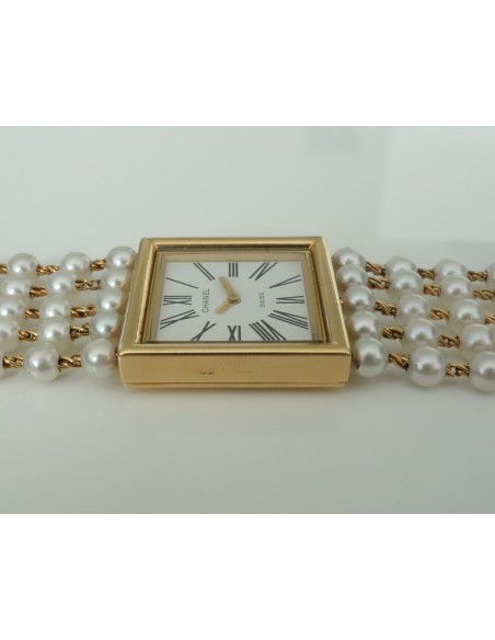 MONTRE CHANEL MADEMOISELLE OR ET PERLES