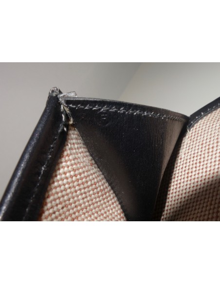 POCHETTE HERMES JIGE CUIR NOIR