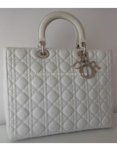 SAC LADY DIOR BLANC GRAND...