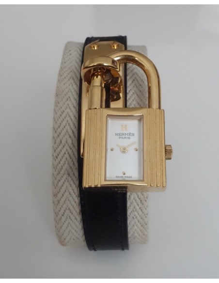 MONTRE HERMES KELLY PLAQUE OR