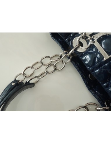 SAC DIOR SOFT CUIR VERNI BLEU MARINE SAC DIOR SOFT CUIR VERNI BLEU MARINE