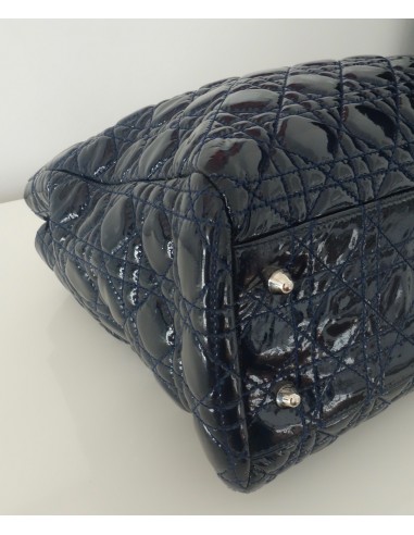 SAC DIOR SOFT CUIR VERNI BLEU MARINE SAC DIOR SOFT CUIR VERNI BLEU MARINE