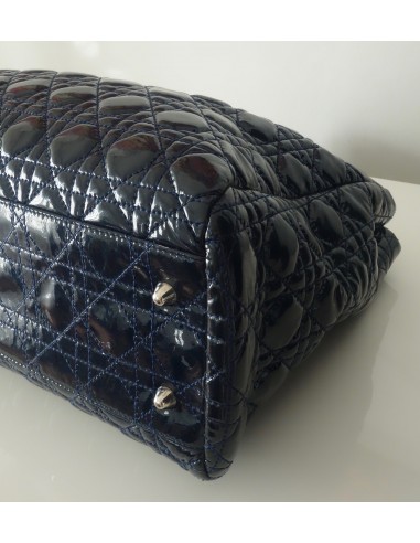 SAC DIOR SOFT CUIR VERNI BLEU MARINE SAC DIOR SOFT CUIR VERNI BLEU MARINE