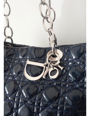 SAC DIOR SOFT CUIR VERNI BLEU MARINE SAC DIOR SOFT CUIR VERNI BLEU MARINE