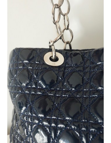 SAC DIOR SOFT CUIR VERNI BLEU MARINE SAC DIOR SOFT CUIR VERNI BLEU MARINE