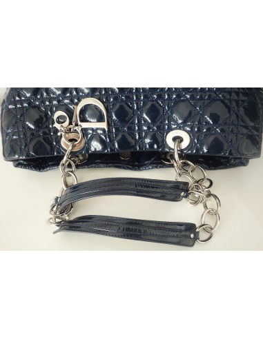 SAC DIOR SOFT CUIR VERNI BLEU MARINE SAC DIOR SOFT CUIR VERNI BLEU MARINE