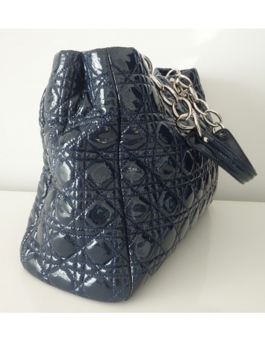 SAC DIOR SOFT CUIR VERNI BLEU MARINE SAC DIOR SOFT CUIR VERNI BLEU MARINE
