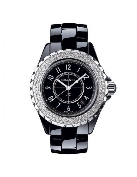 MONTRE CHANEL J12 FULL DIAMANTS NOIRE POUR DAME