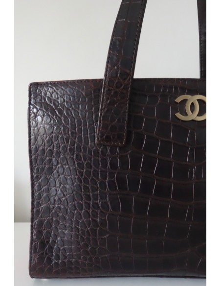 SAC CHANEL SHOPPING CROCODILE