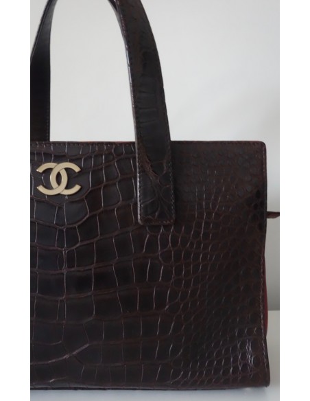 SAC CHANEL SHOPPING CROCODILE