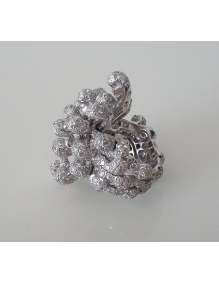 BAGUE CYGNES DIOR - OR GRIS ET DIAMANTS