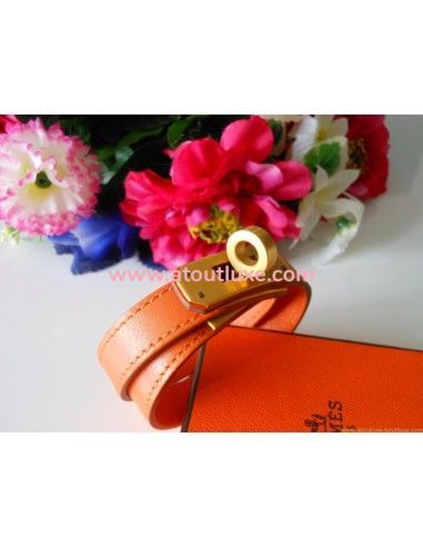 BRACELET HERMES DOUBLE TOUR ORANGE