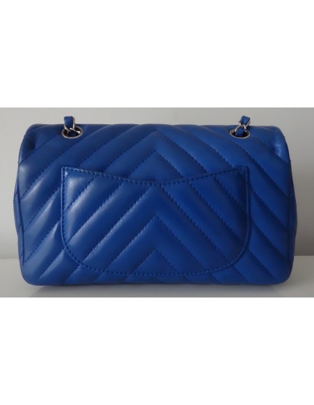 SAC CHANEL CHEVRON BLEU ELECTRIQUE