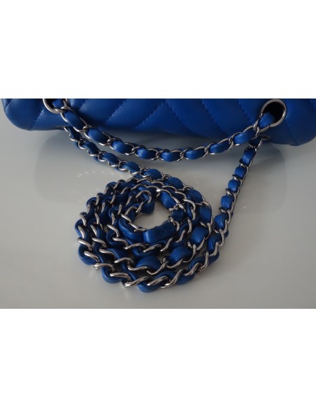 SAC CHANEL CHEVRON BLEU ELECTRIQUE