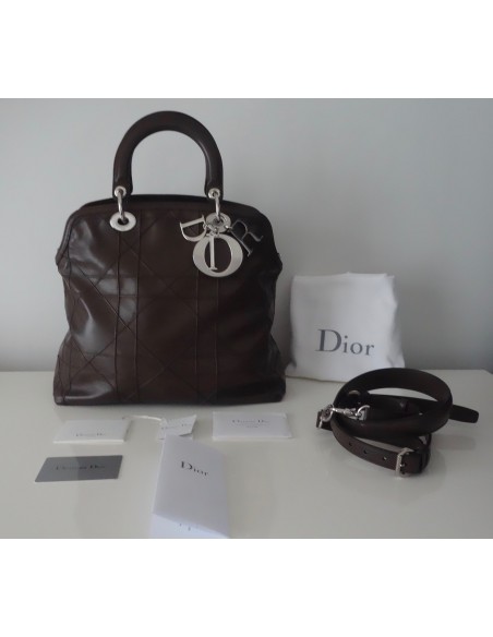 SAC DIOR GRANVILLE CUIR ET PYTHON