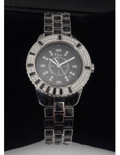 MONTRE DIOR CHRISTAL NOIRE DIAMANTS