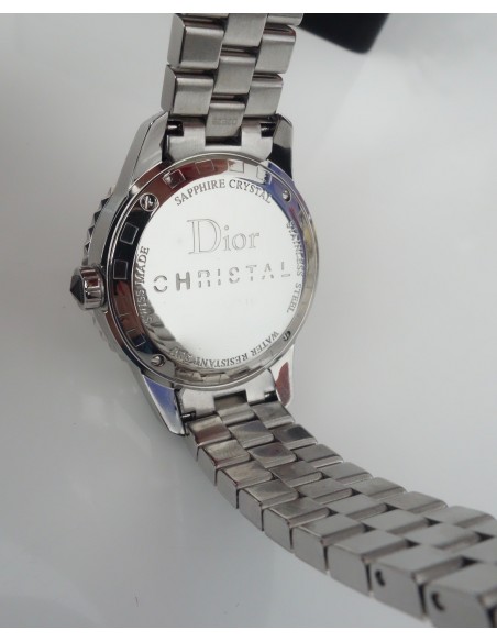 MONTRE DIOR CHRISTAL NOIRE DIAMANTS