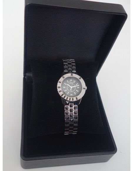 MONTRE DIOR CHRISTAL NOIRE DIAMANTS