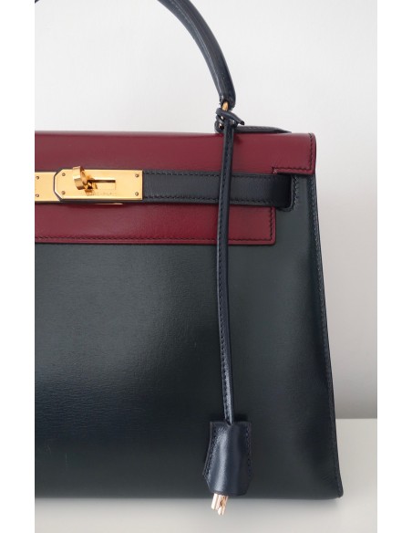 SAC HERMES KELLY BOX 28 TRICOLORE