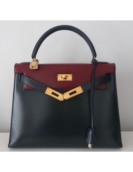 SAC HERMES KELLY BOX 28 TRICOLORE