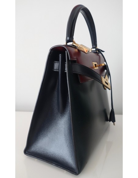 SAC HERMES KELLY BOX 28 TRICOLORE