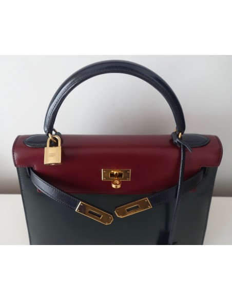 SAC HERMES KELLY BOX 28 TRICOLORE