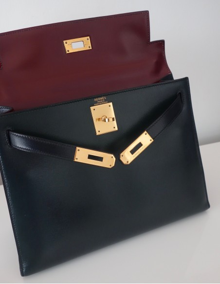 SAC HERMES KELLY BOX 28 TRICOLORE