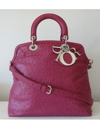 SAC DIOR GRANVILLE AUTRUCHE ROSE