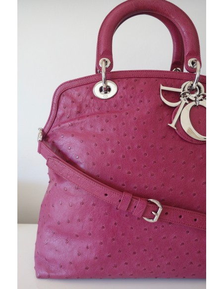 SAC DIOR GRANVILLE AUTRUCHE ROSE